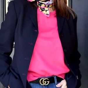 Lands End Pink SS Crewneck Cashmere Sweater M